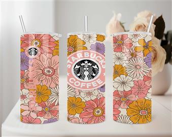 Starbucks Coffee Retro Flower